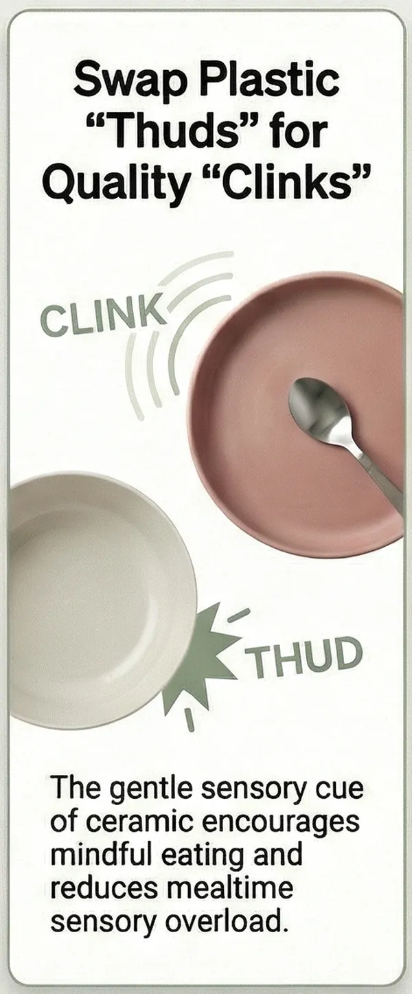 Ceramic clinks where plastic thuds