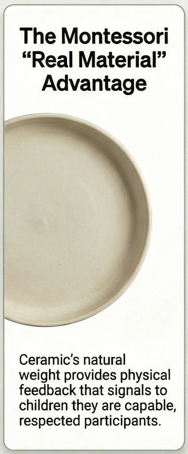 Ceramic's natural weight tells children they are capable