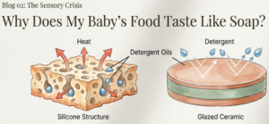 why does my baby's food taste like soap